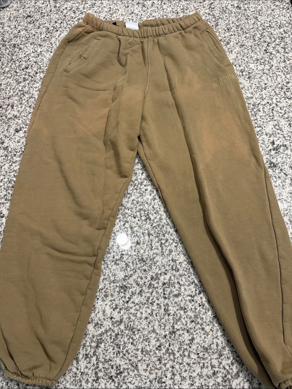 Gymshark Cropped Sweatpants in Tan